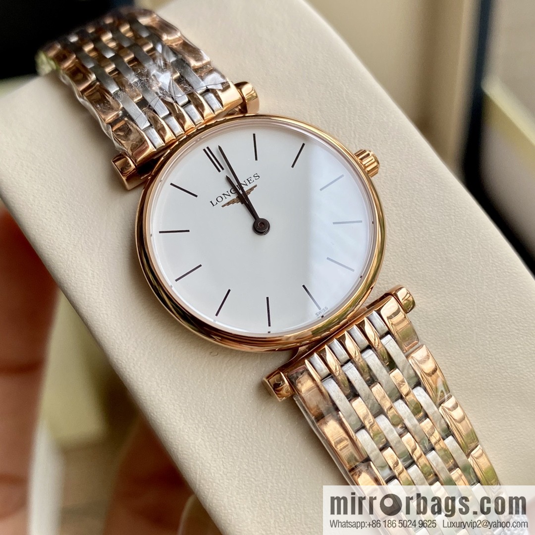 Ultra-thin 4mm~ Longines Garland Series - Elegant Luxury Ladies Quartz Watch