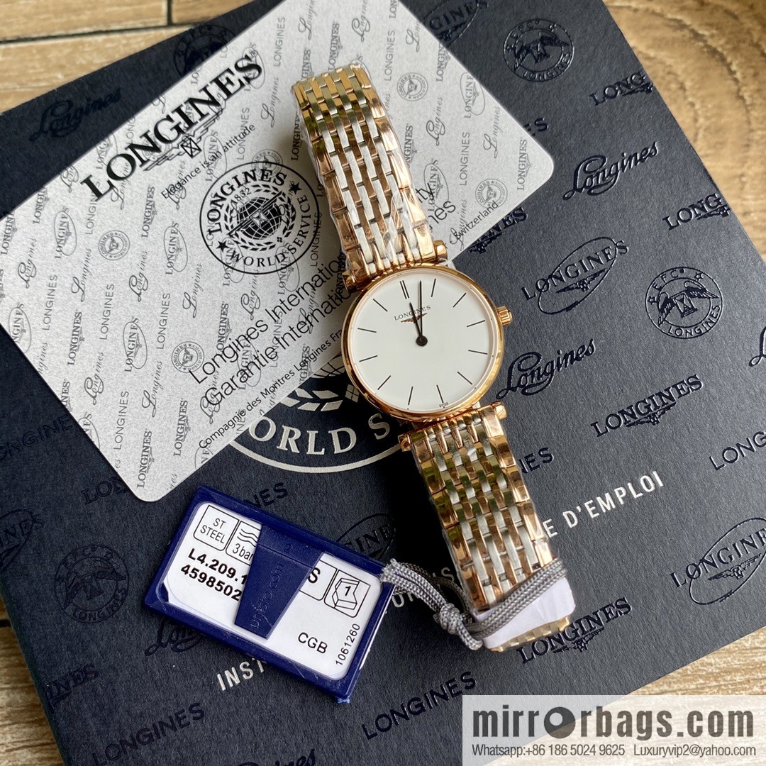 Ultra-thin 4mm~ Longines Garland Series - Elegant Luxury Ladies Quartz Watch