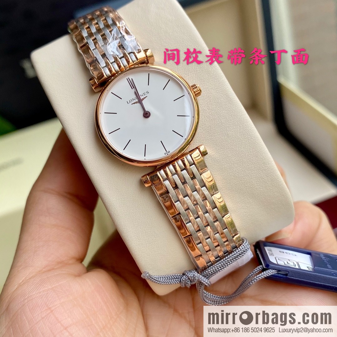 Ultra-thin 4mm~ Longines Garland Series - Elegant Luxury Ladies Quartz Watch