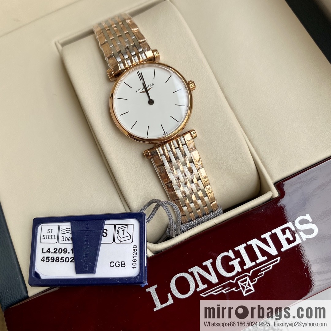 Ultra-thin 4mm~ Longines Garland Series - Elegant Luxury Ladies Quartz Watch
