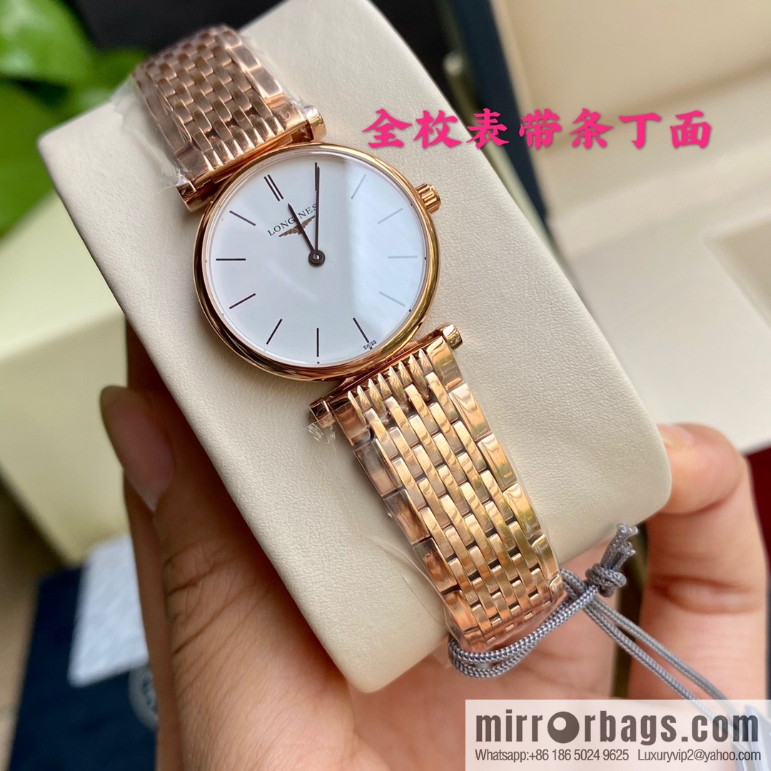 Ultra-thin 4mm~ Longines Garland Series - Elegant Luxury Ladies Quartz Watch