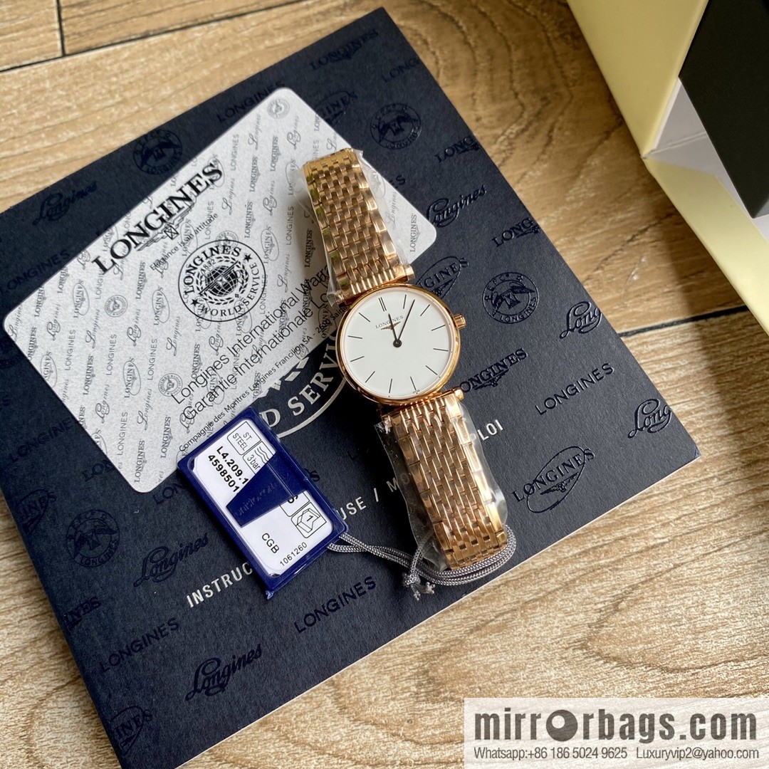 Ultra-thin 4mm~ Longines Garland Series - Elegant Luxury Ladies Quartz Watch