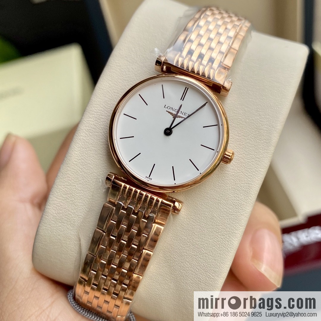Ultra-thin 4mm~ Longines Garland Series - Elegant Luxury Ladies Quartz Watch