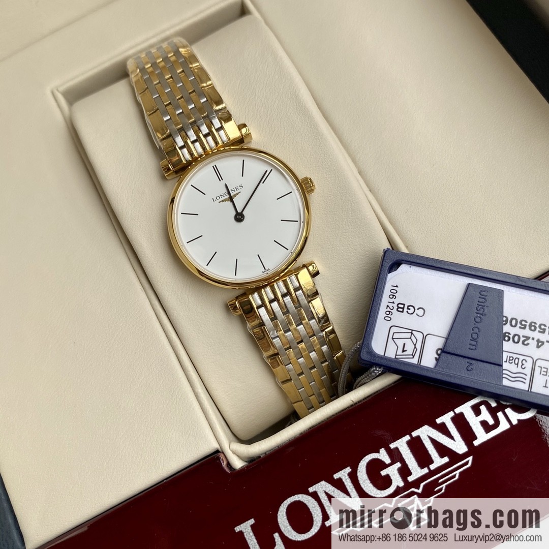 Ultra-thin 4mm~ Longines Garland Series - Elegant Luxury Ladies Quartz Watch