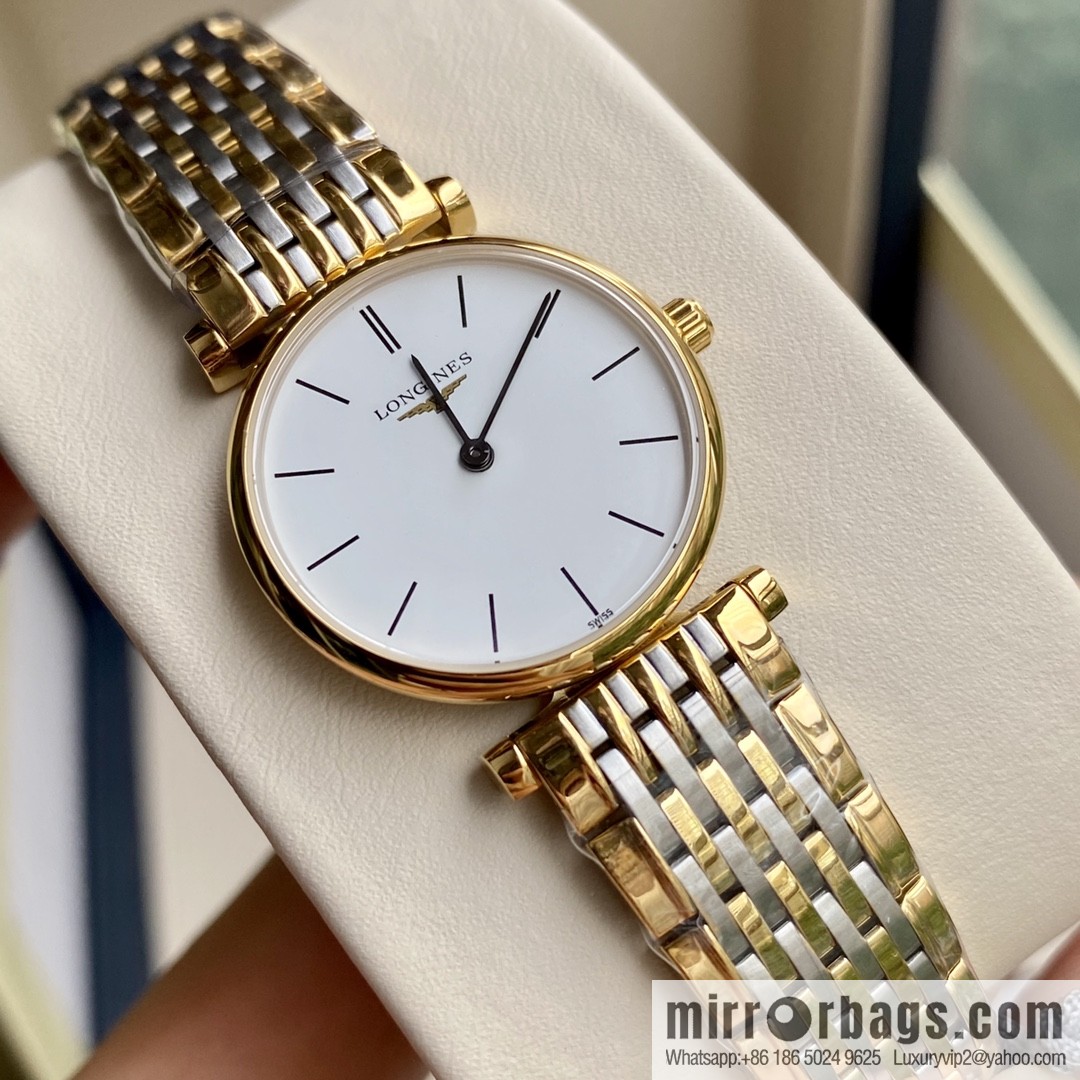 Ultra-thin 4mm~ Longines Garland Series - Elegant Luxury Ladies Quartz Watch