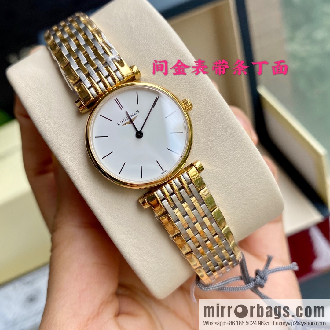 Ultra-thin 4mm~ Longines Garland Series - Elegant Luxury Ladies Quartz Watch
