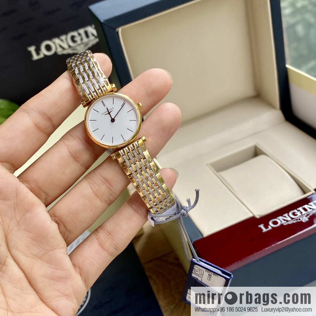 Ultra-thin 4mm~ Longines Garland Series - Elegant Luxury Ladies Quartz Watch