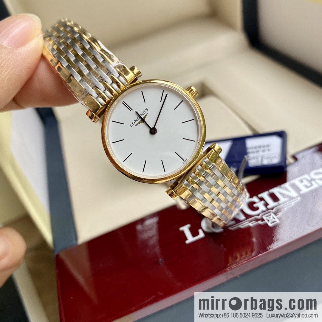 Ultra-thin 4mm~ Longines Garland Series - Elegant Luxury Ladies Quartz Watch