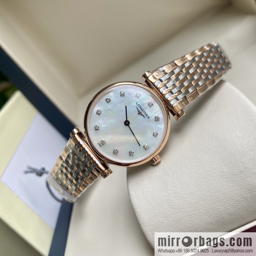 Ultra-thin 4mm~ Longines Garland Series - Elegant Luxury Ladies Quartz Watch