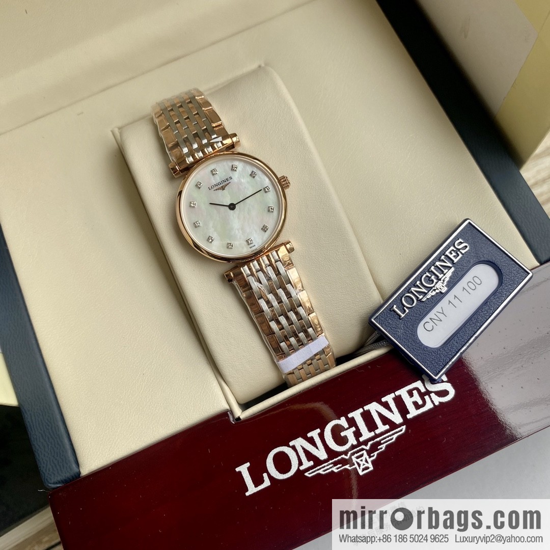 Ultra-thin 4mm~ Longines Garland Series - Elegant Luxury Ladies Quartz Watch