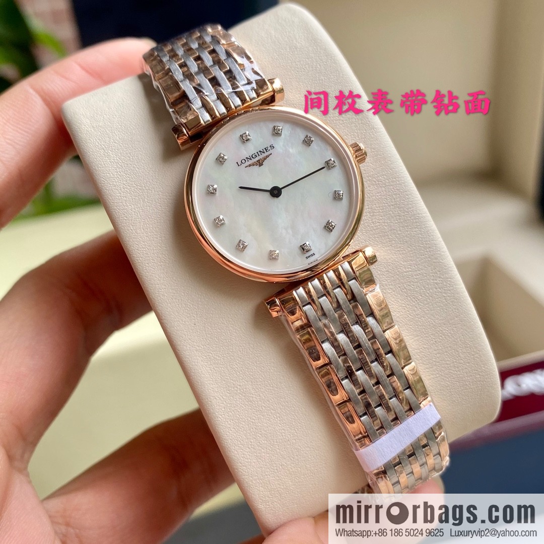 Ultra-thin 4mm~ Longines Garland Series - Elegant Luxury Ladies Quartz Watch