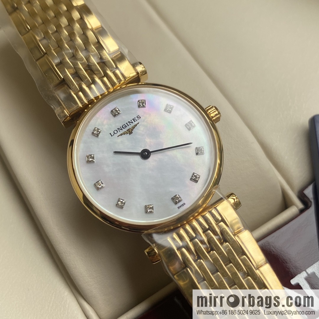 Ultra-thin 4mm~ Longines Garland Series - Elegant Luxury Ladies Quartz Watch