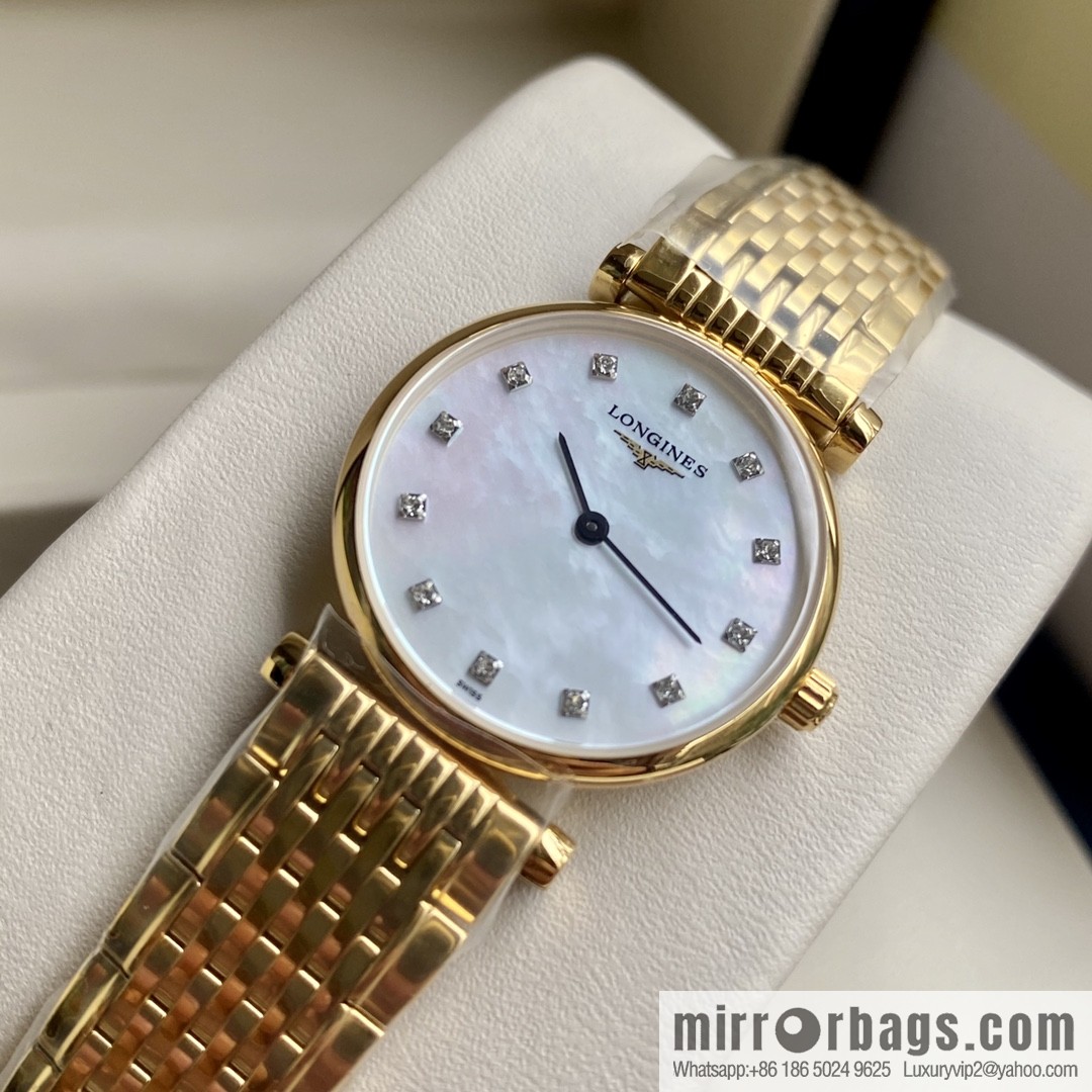 Ultra-thin 4mm~ Longines Garland Series - Elegant Luxury Ladies Quartz Watch