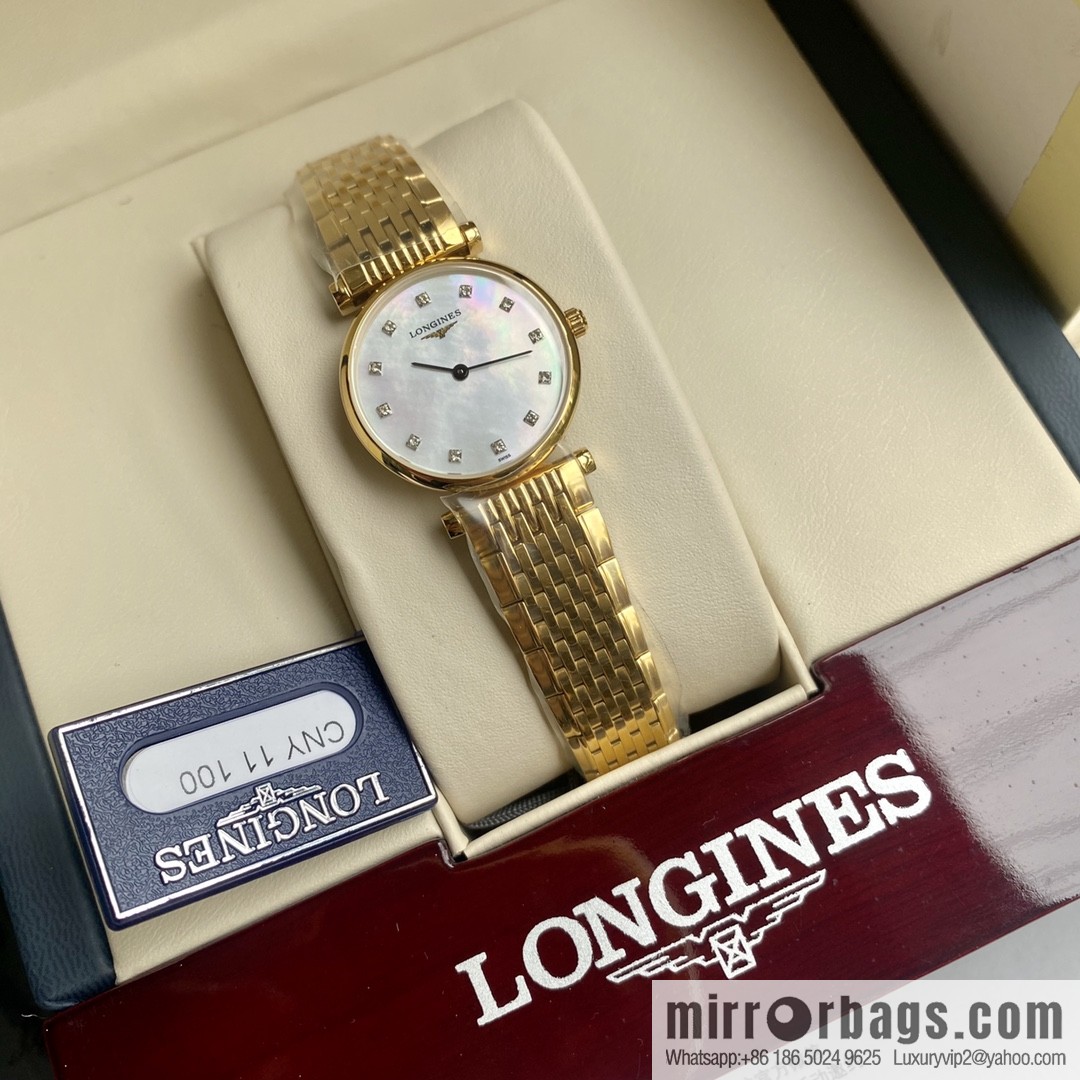 Ultra-thin 4mm~ Longines Garland Series - Elegant Luxury Ladies Quartz Watch