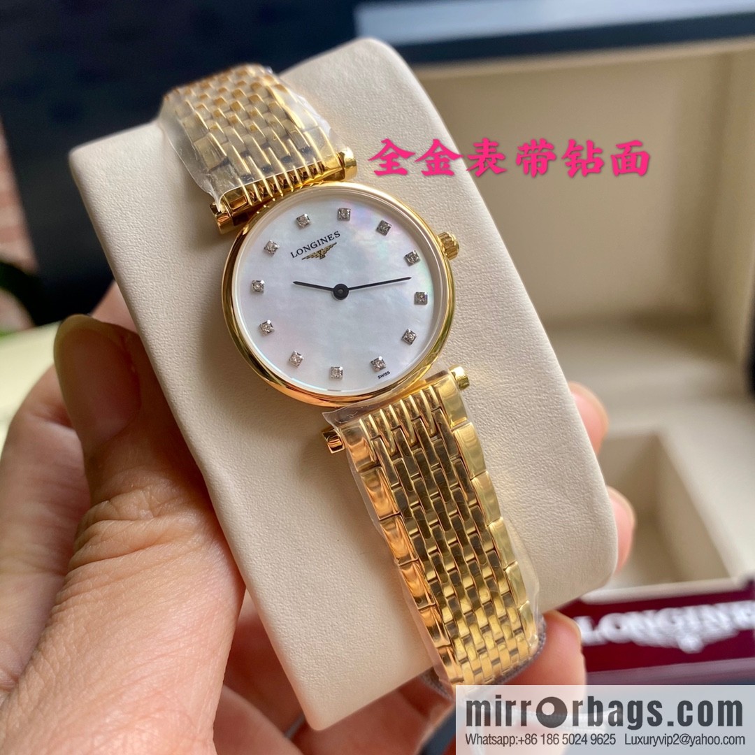 Ultra-thin 4mm~ Longines Garland Series - Elegant Luxury Ladies Quartz Watch