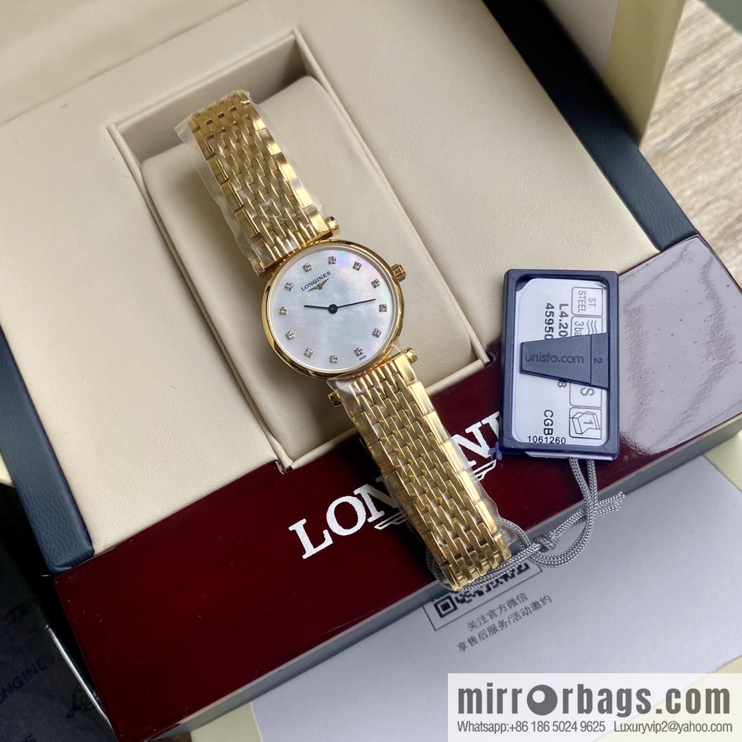 Ultra-thin 4mm~ Longines Garland Series - Elegant Luxury Ladies Quartz Watch