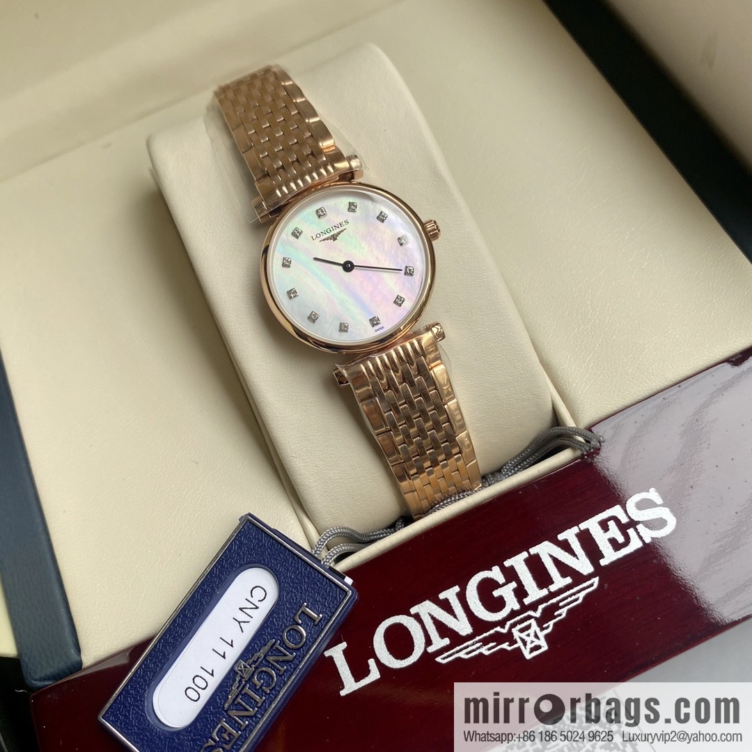Ultra-thin 4mm~ Longines Garland Series - Elegant Luxury Ladies Quartz Watch