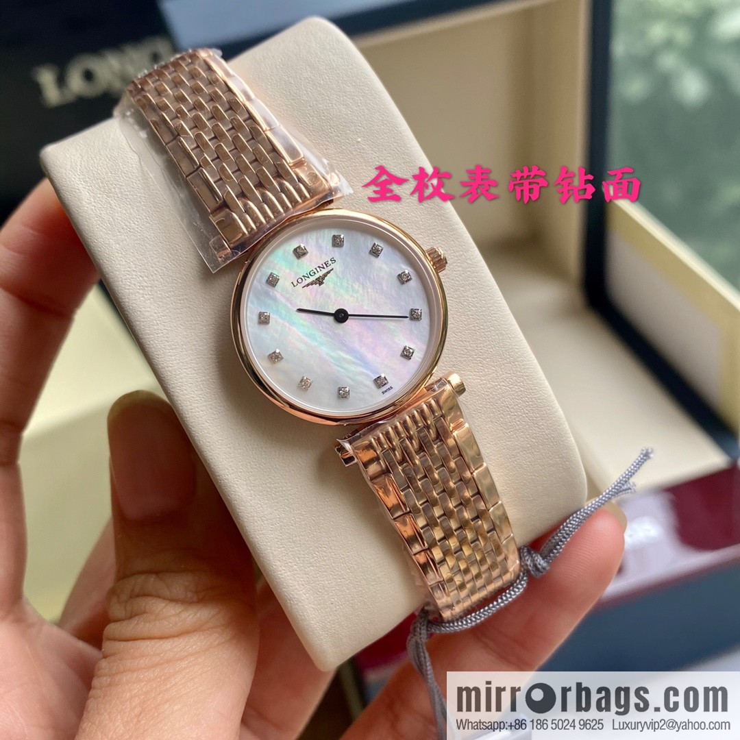 Ultra-thin 4mm~ Longines Garland Series - Elegant Luxury Ladies Quartz Watch