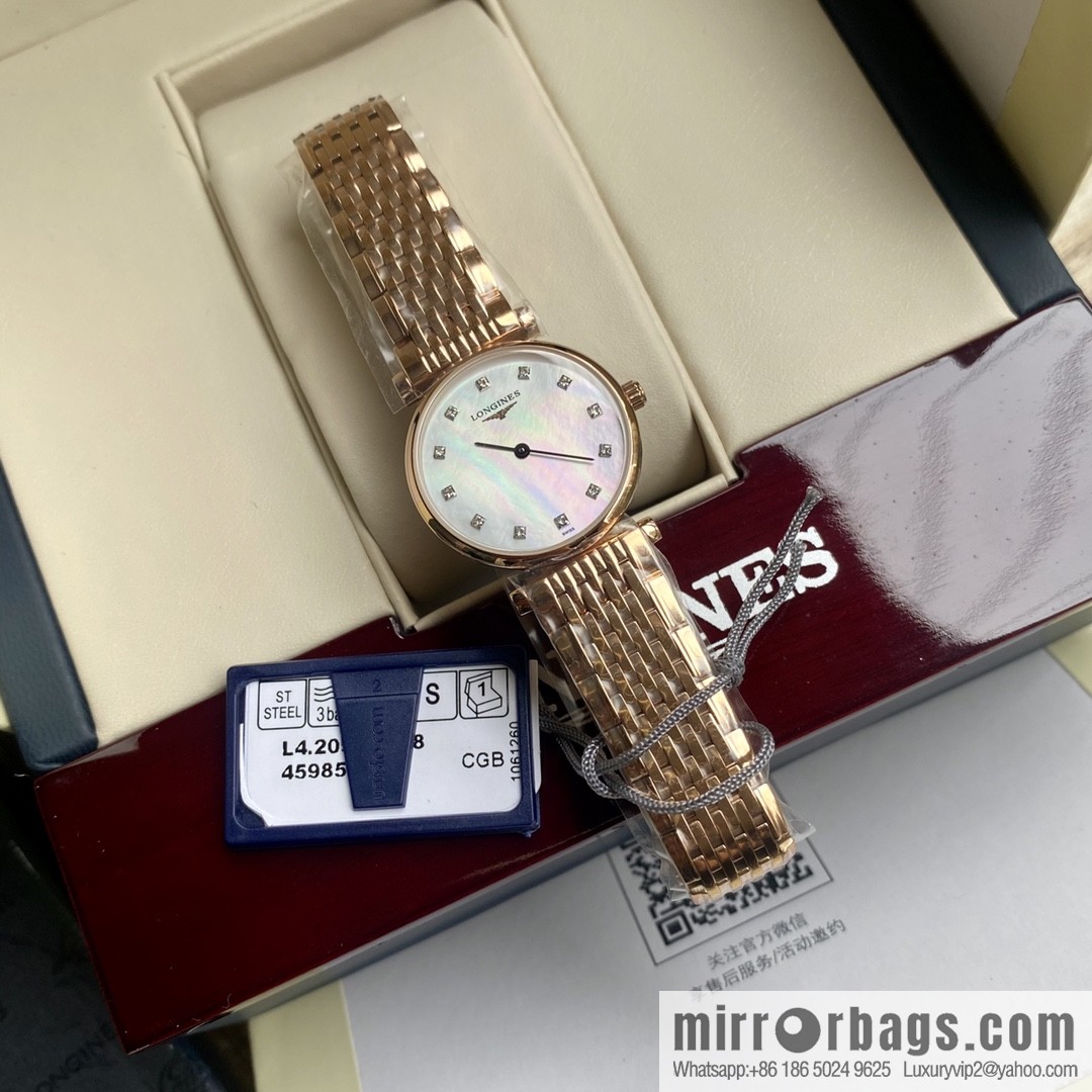 Ultra-thin 4mm~ Longines Garland Series - Elegant Luxury Ladies Quartz Watch