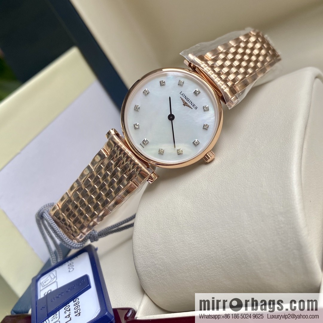 Ultra-thin 4mm~ Longines Garland Series - Elegant Luxury Ladies Quartz Watch
