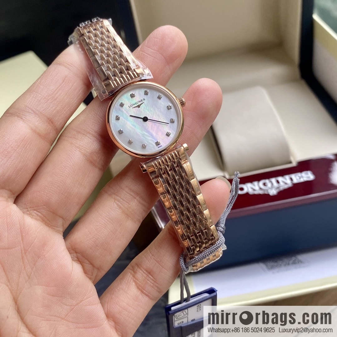 Ultra-thin 4mm~ Longines Garland Series - Elegant Luxury Ladies Quartz Watch