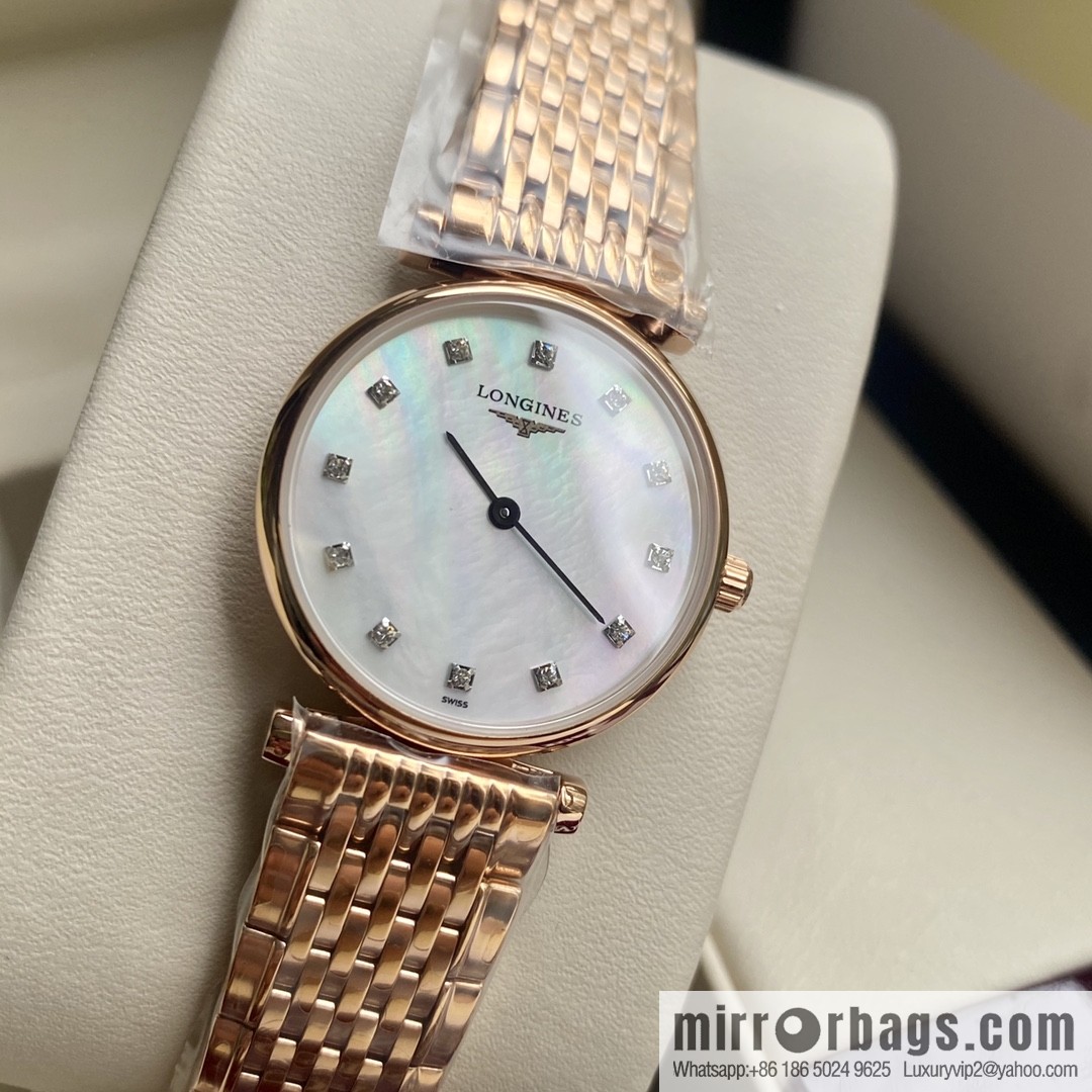 Ultra-thin 4mm~ Longines Garland Series - Elegant Luxury Ladies Quartz Watch