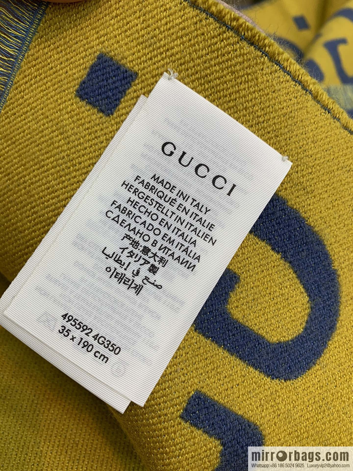 GUCCI Gucci GG pattern wool scarf 495592