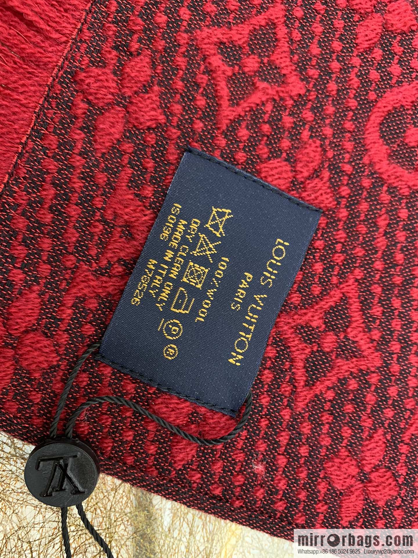 LV Louis Vuitton 100% wool men's wool scarf m78526