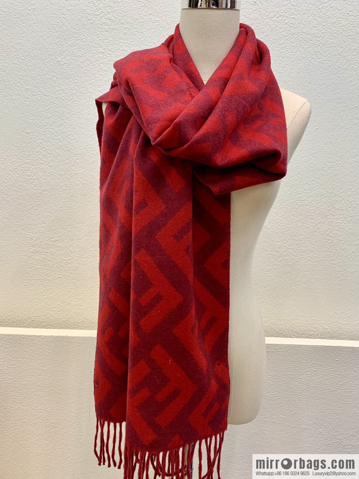 FENDI Fendi FF Vintage Style 100% Cashmere Scarf