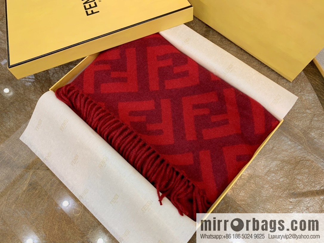 FENDI Fendi FF Vintage Style 100% Cashmere Scarf