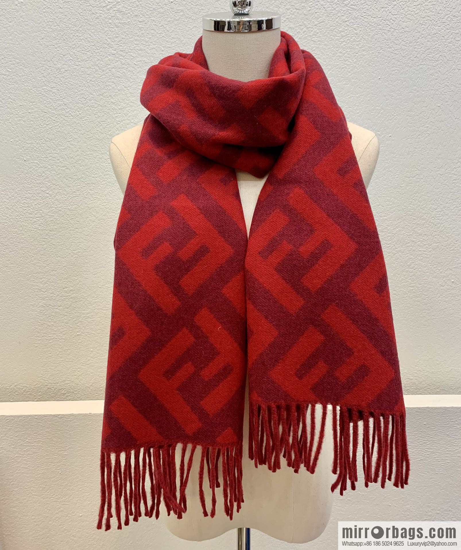 FENDI Fendi FF Vintage Style 100% Cashmere Scarf