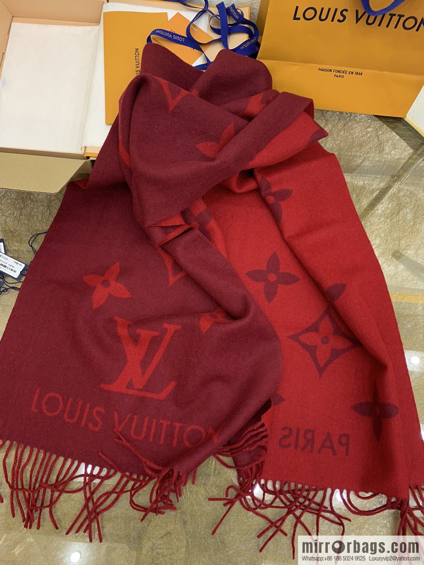 LV Louis Vuitton fringed trim 100% cashmere Reykjavik scarf M75704 #M75505 #M71040 #M71041 #M76637 #M76067