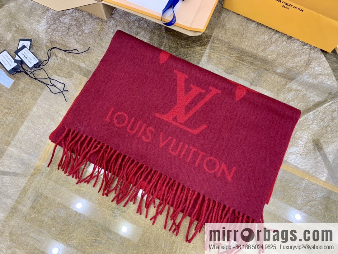 LV Louis Vuitton fringed trim 100% cashmere Reykjavik scarf M75704 #M75505 #M71040 #M71041 #M76637 #M76067