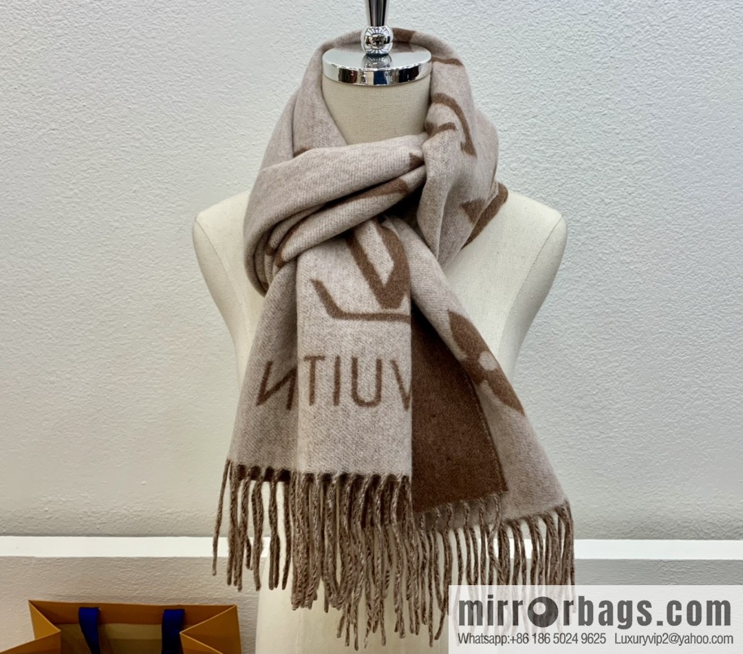 LV Louis Vuitton fringed trim 100% cashmere Reykjavik scarf M75704 #M75505 #M71040 #M71041 #M76637 #M76067