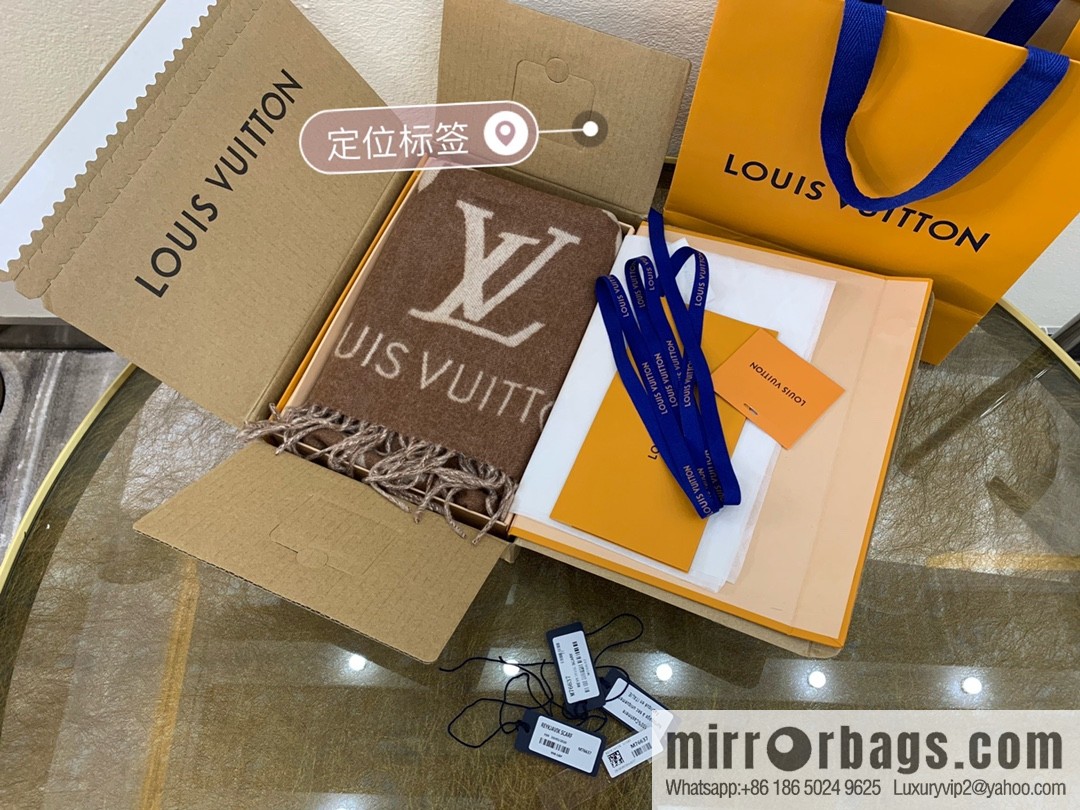 LV Louis Vuitton fringed trim 100% cashmere Reykjavik scarf M75704 #M75505 #M71040 #M71041 #M76637 #M76067