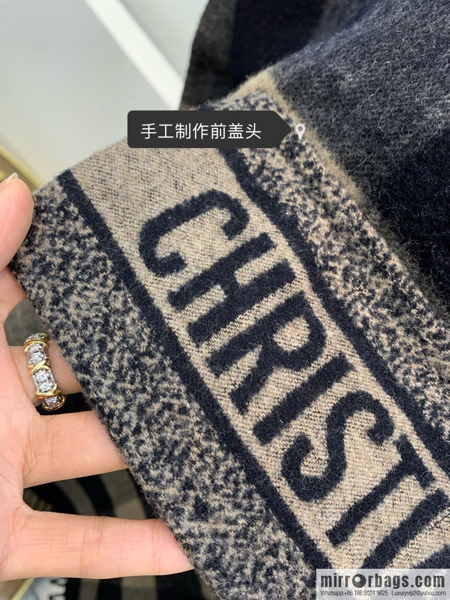 Dior Dior Check'N 'Dior Black Coffee England Checked Dress Cloak