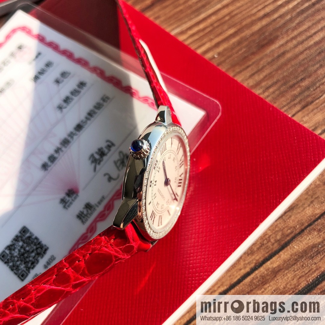 Spot Ronde de cartier (Cartier London) top version ring inlaid with 54 vs1.2 real diamonds imported American crocodile leather