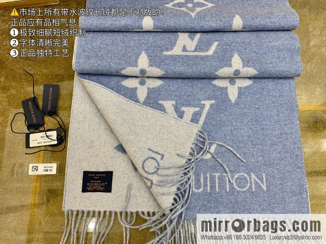 LV Louis Vuitton fringed trim 100% cashmere Reykjavik scarf M75704 #M75505 #M71040 #M71041 #M76637 #M76067