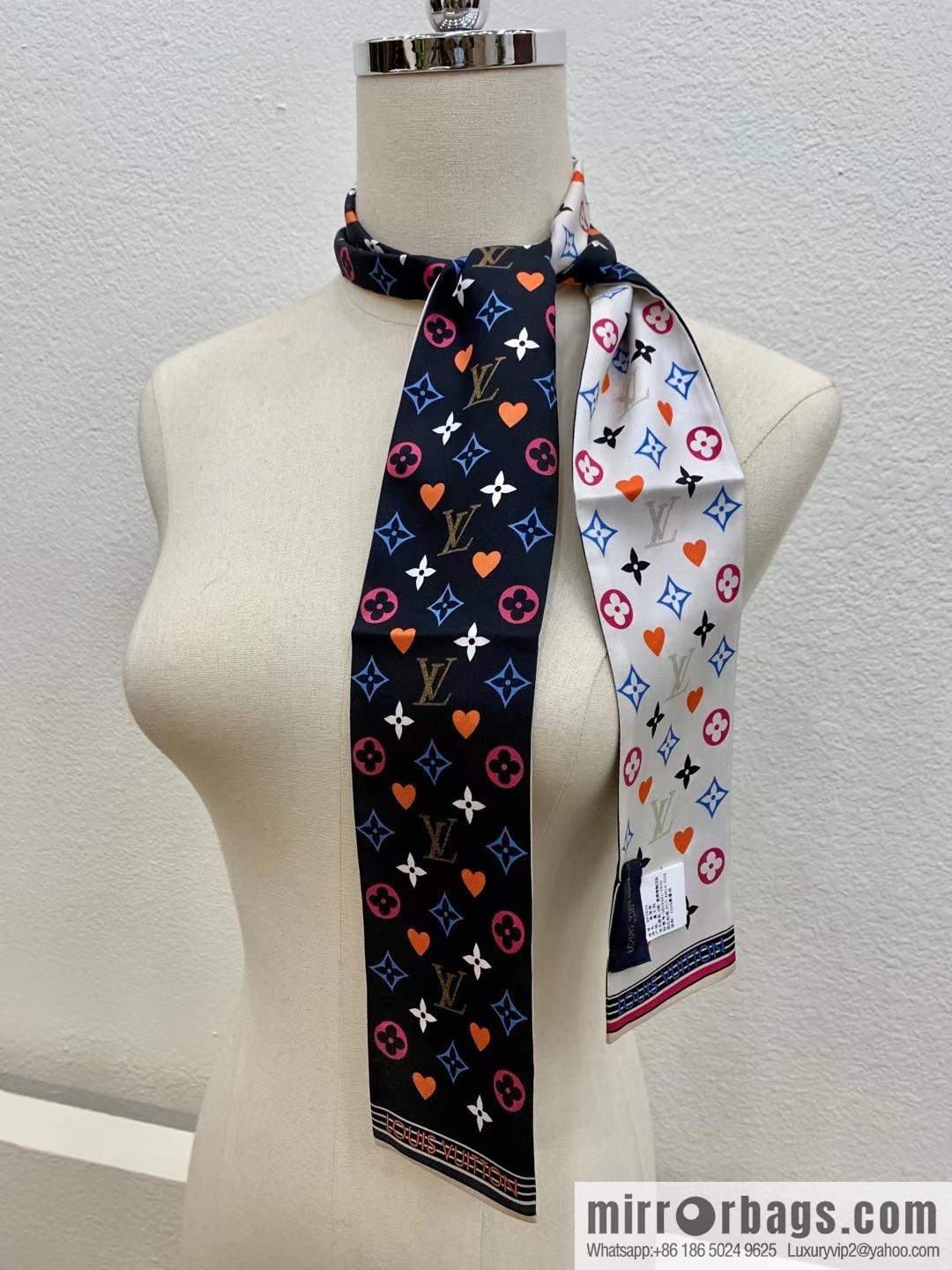 LV Louis Vuitton Monogram 100% silk hair band mp2904