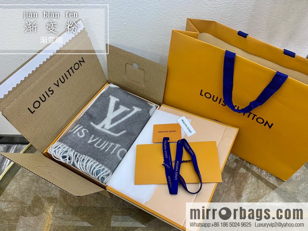 LV Louis Vuitton Pure Cashmere Reykjavik Gradient Scarf M70868 M70869 M73675