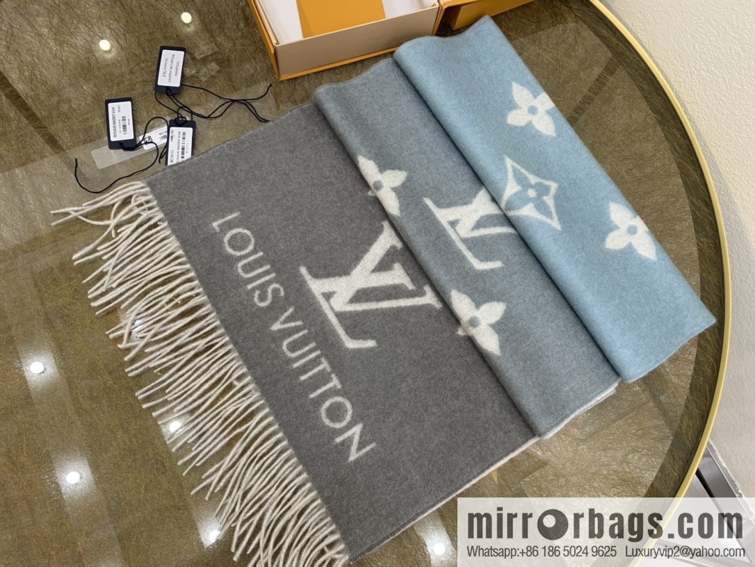 LV Louis Vuitton Pure Cashmere Reykjavik Gradient Scarf M70868 M70869 M73675