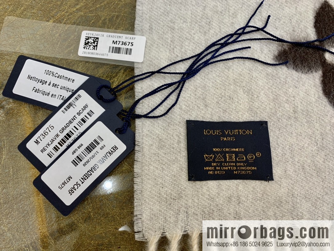 LV Louis Vuitton Pure Cashmere Reykjavik Gradient Scarf M70868 M70869 M73675