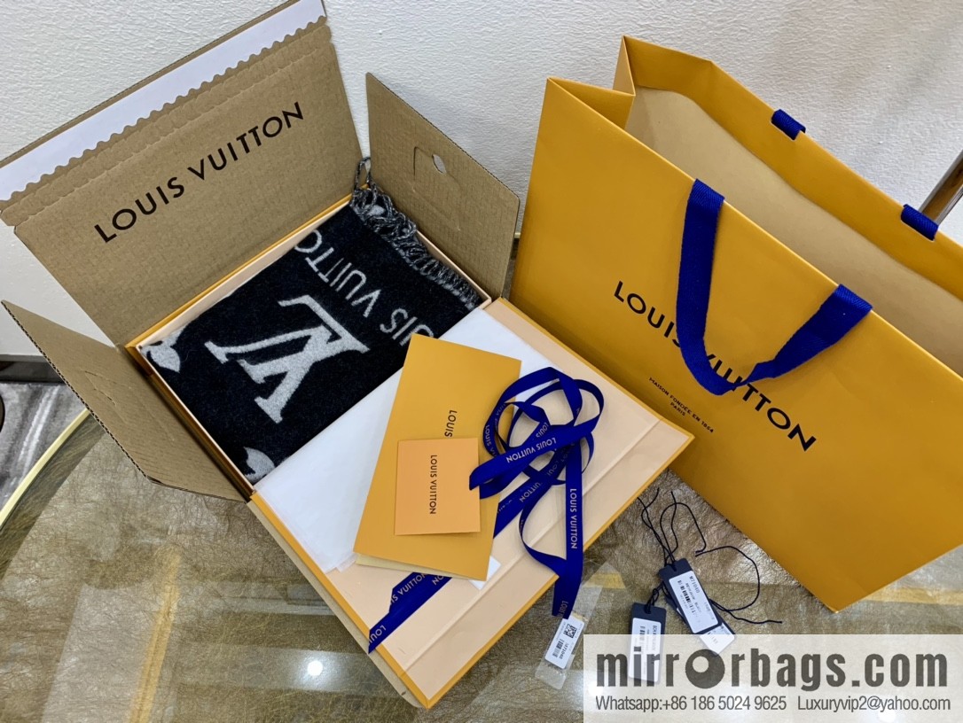 LV Louis Vuitton fringed trim 100% cashmere Reykjavik scarf M75704 #M75505 #M71040 #M71041 #M76637 #M76067