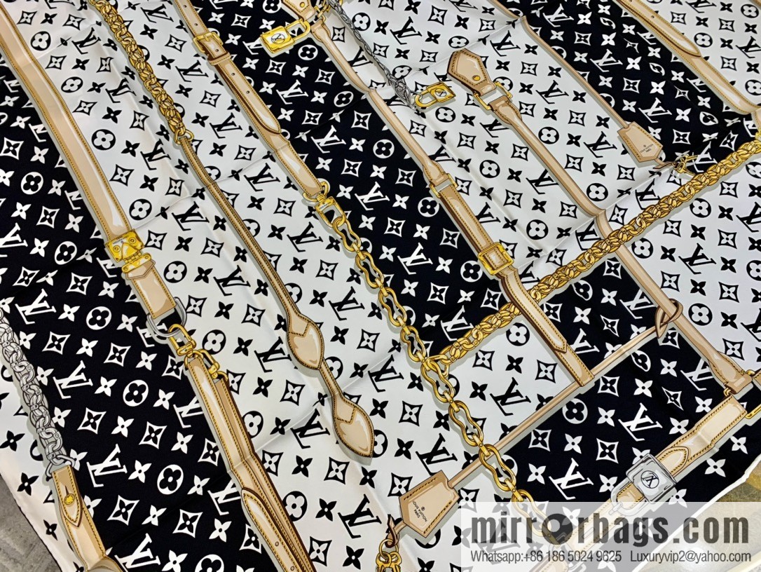 LV Louis Vuitton 100% silk twill scarf M78667 M78666 M70638