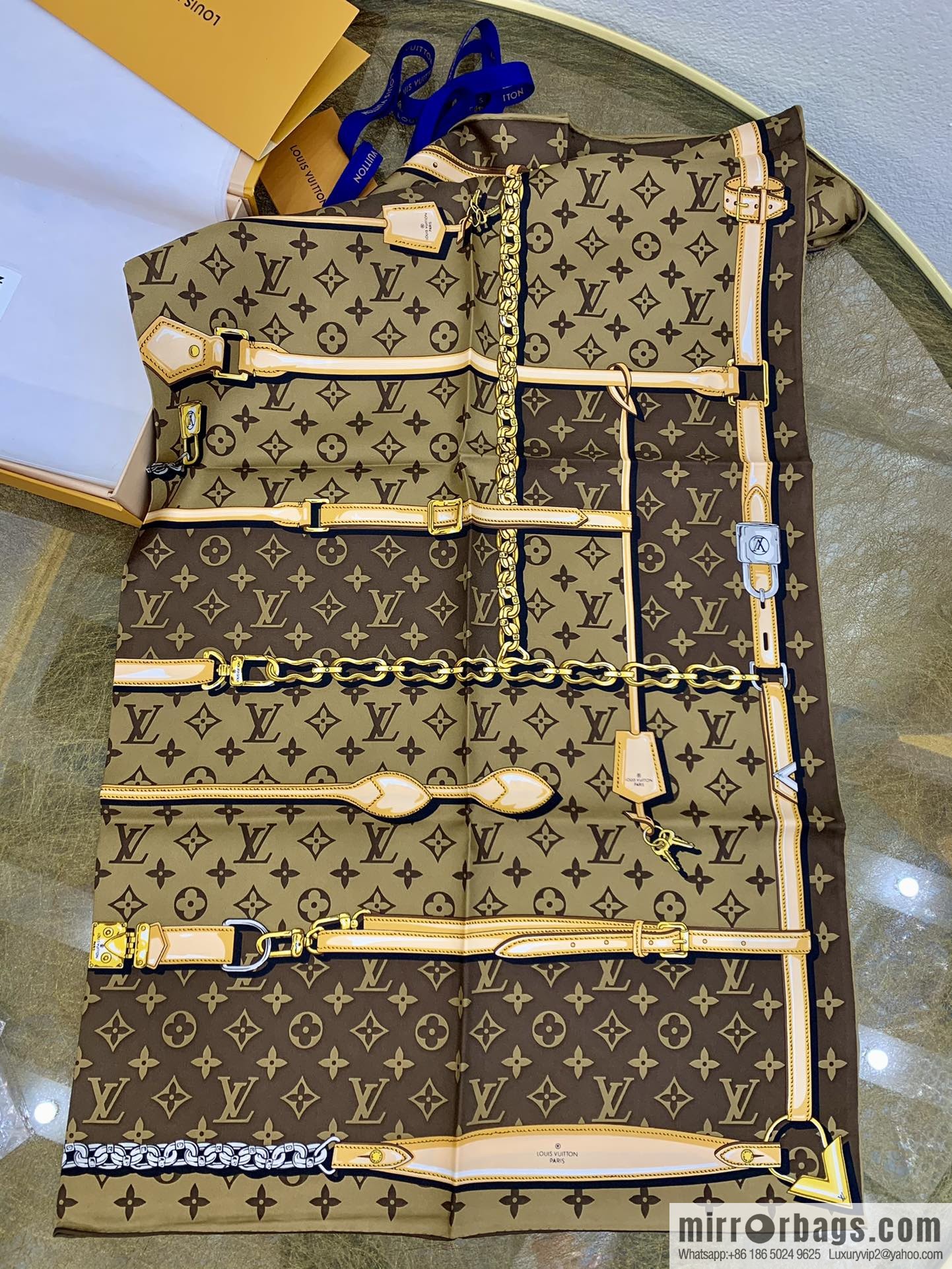 LV Louis Vuitton 100% silk twill scarf M78667 M78666 M70638