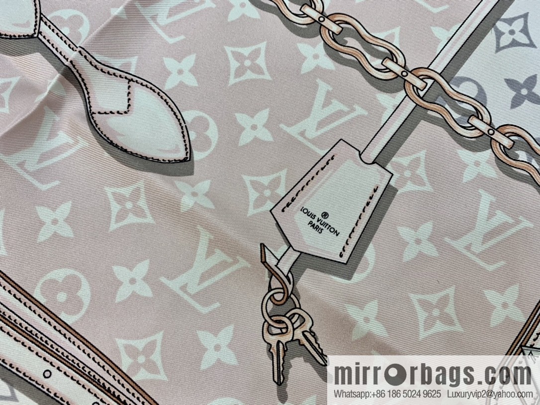 LV Louis Vuitton 100% silk twill scarf M78667 M78666 M70638