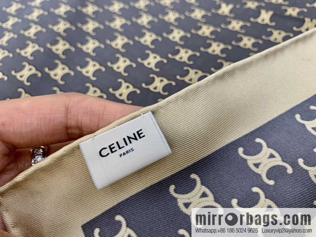 Celine triomphe silk scarf