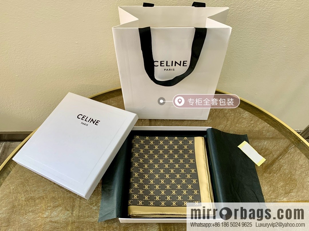 Celine triomphe silk scarf