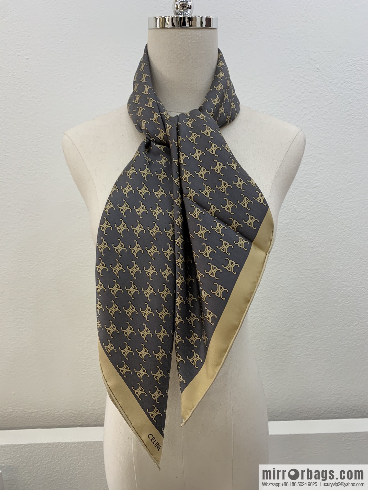 Celine triomphe silk scarf