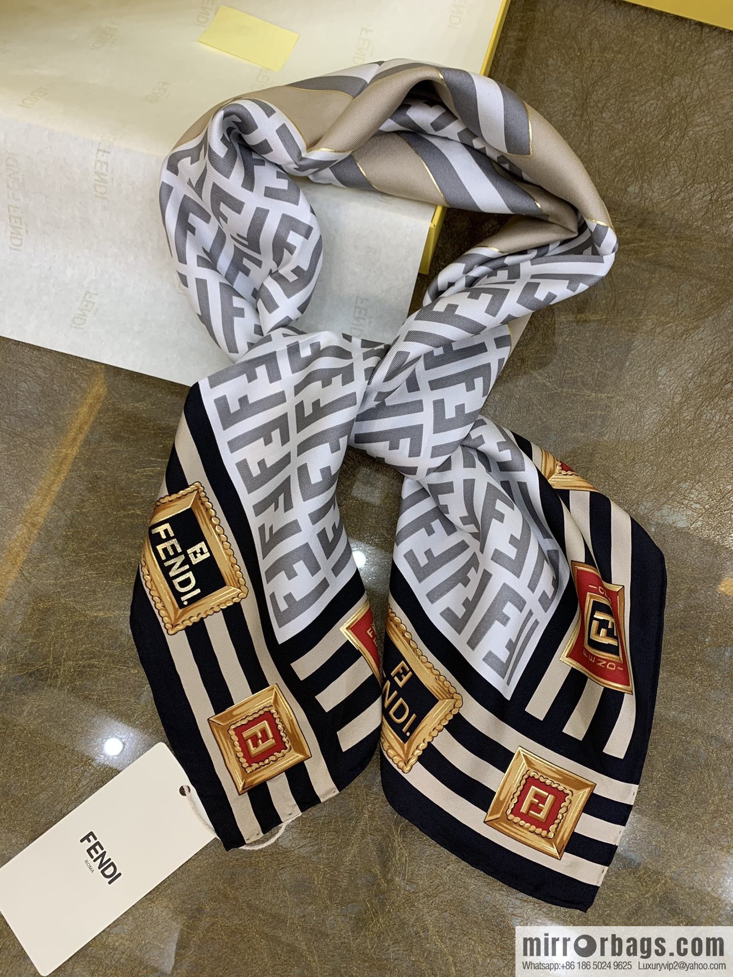 Fendi's new 100% silk scarf